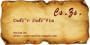 Csór Zsófia névjegykártya