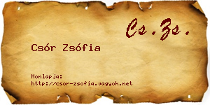 Csór Zsófia névjegykártya